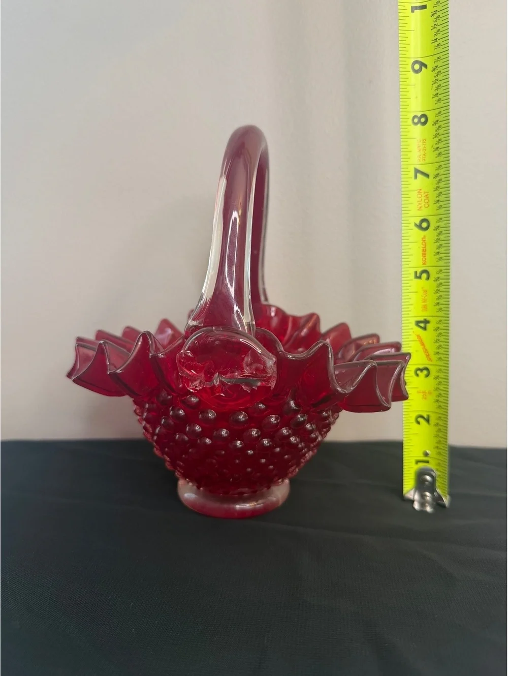 Hobnail Glass Basket